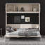 Grand lit escamotable avec armoires de rangement-121545593