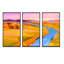 Impressionist Mountainscape with River III - Ensemble de 3 reproductions sur toile-2054644826-2054644827