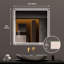 Miroir de salle de bain 36 po x 36 po à DEL avec miroirs de salle de bain avec lumières frontales anti-buée et sans miroir