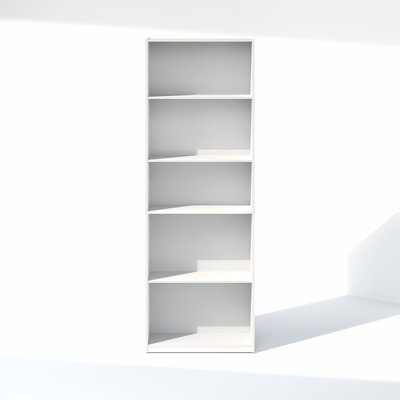 Furinno GEHRY 5-Tier Media Storage, CD DVD Media Tower, with Adjustable Shelves, for Living Room, Home Office by Furinno