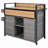 Tranquil 52.8"W Wicker Outdoor Grill Cart With Extended Table Top-1549010197