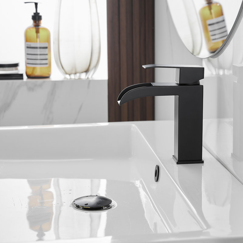 Single-Hole Single-handle Bathroom Faucet, Matte Black