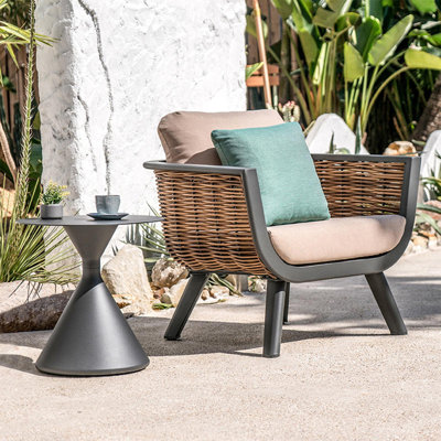 The Outdoor Sofa Is Waterproof And Sun-protected - Person Patio Conversation Set with Cushions