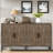 Accent Cabinet With 4 Doors Wood Sideboard Buffet Cabinet Console Table Credenza Buffet Table-111466511