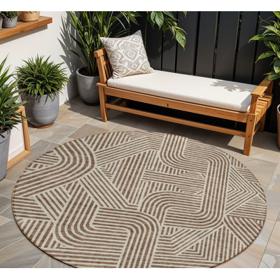 Tapis d'intérieur rond 8 po