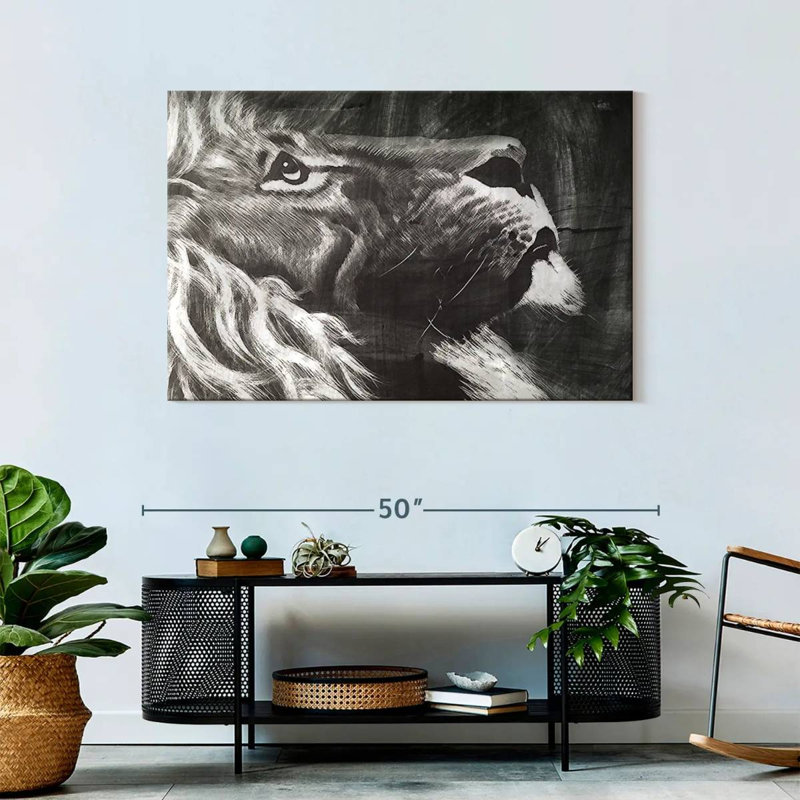 Brampt Chalk Lion, 30" H x 45" W