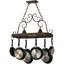 Elana Steel Handcrafted Oval Hanging Pot Rack