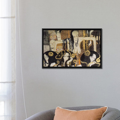 « gorgonen 3 (the three gorgones : maladie, madness, décès) » par gustav klimt,, reproduction d’art sur toile