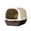 Litière pour chat portable avec poignée, conception de grand espace, entrée avant entièrement fermée et pédale de filtre à litière, toilette pour chat avec contrôle des odeurs