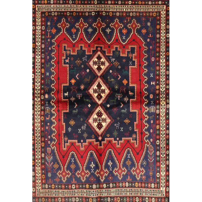 Tapis oriental rouge / beige, Rectangle 5 pi x 7 pi