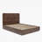 King Queen Burl Oak Veneers Brown Wooden Platform Bed-1782173739-1782173740