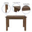Rectangular Solid Pine Farm Dining Table-518104247