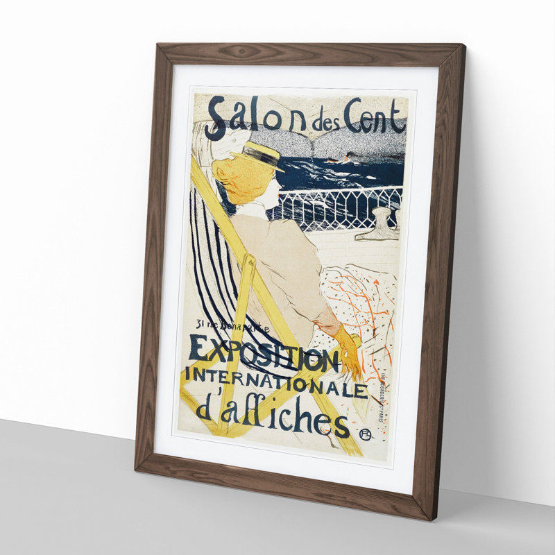 Salon Des Cent - Picture Frame Graphic Art, 36cm H x 27cm W x 2cm D, Walnut Framed