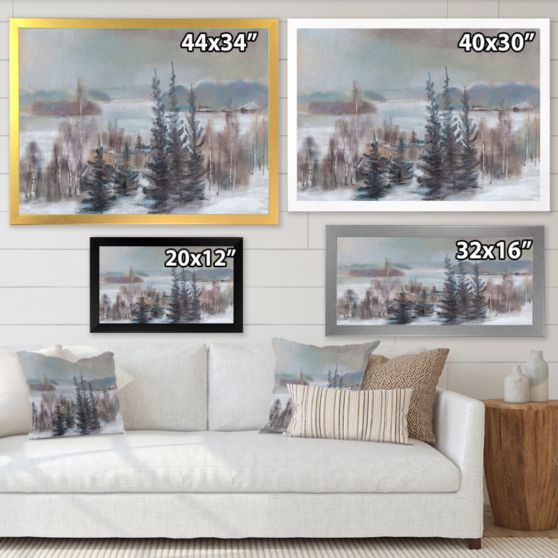 Dodson - Art mural sur toile traditionnel, Encadrement doré, H 16 po x l 32 po x P 1 po