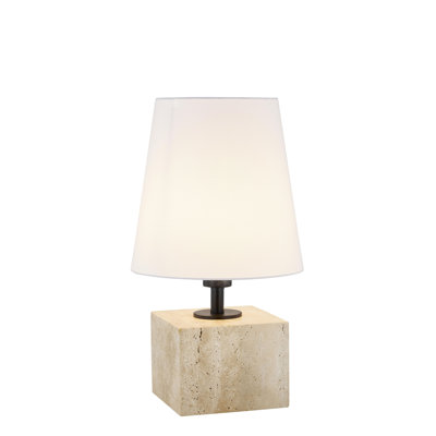 Glenn 17.5" Table Lamp with Linen Shade, Beige