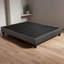Structure de lit plateforme simple avec matelas 14 po, contreplaqué contemporain, gris neutre