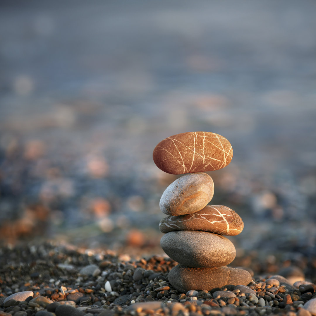 Pebbles On Beach by Imagedepotpro - Leinwandbild