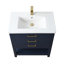 Meuble-lavabo simple 30 po avec comptoir en céramique Vicini-94088314