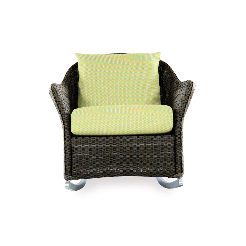 Weekend Retreat Outdoor Rocker Chair, Mink, Bamboo Bay Sky