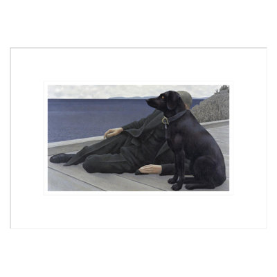 Dog and Priest by Alex Colville -Framed Giclee Print