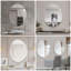 40 po X 32 po Miroir mural moderne pour salle de bain asymétrique, verre argenté sans cuivre HD, anti-oxydation, suspension verticale