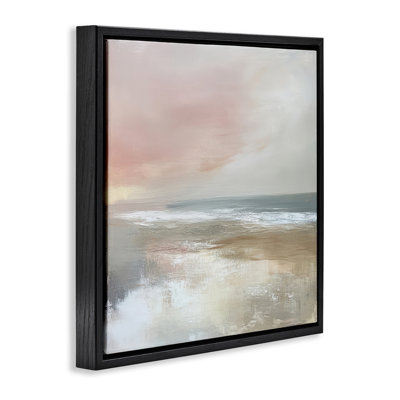 Cadre flottant Mute Landscape Marsh Waters, design par Petal Prints Design