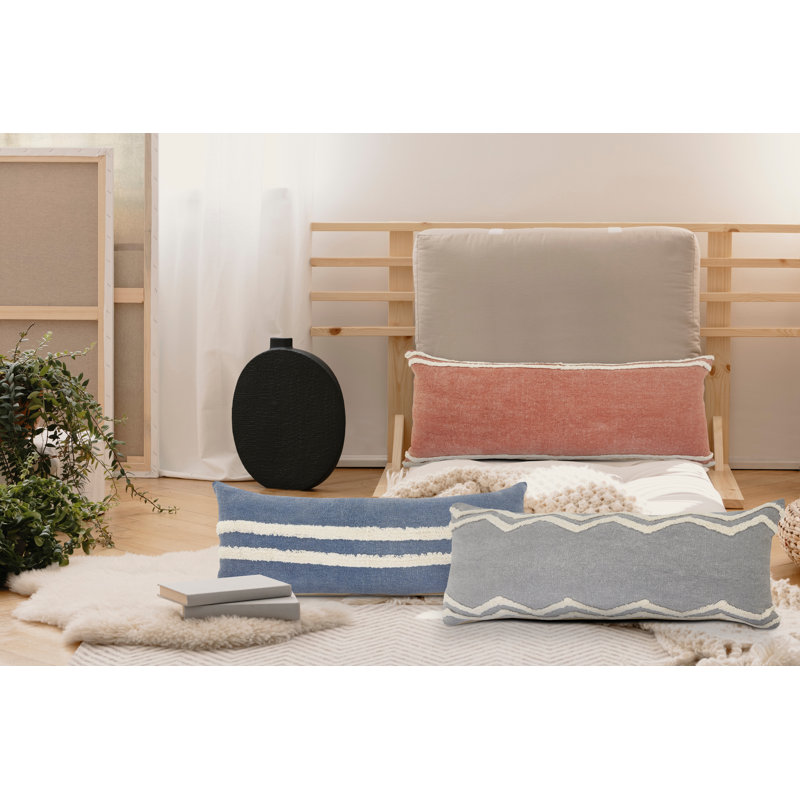 Housse de coussin décoratif très grand / très grand en coton touffeté à la main Amaris