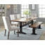 Banc à tréteaux Coraly miel naturel et espresso