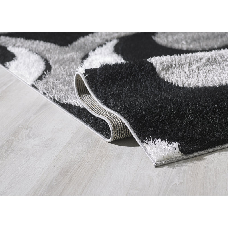 Tapis à poil long gris Allese, Rectangle 4 pi x 6 pi