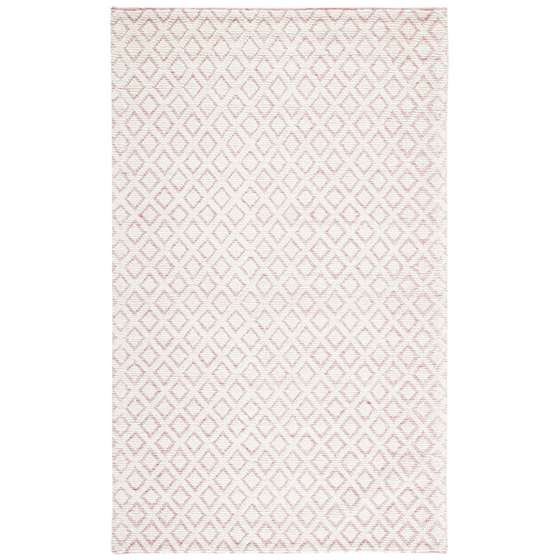 Vermont Hand Woven Wool Geometric Rug, Rectangle 3' x 5'