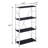 Black And Chrome 4-Tier Rectangular Bookshelf-1303650495-1303650494