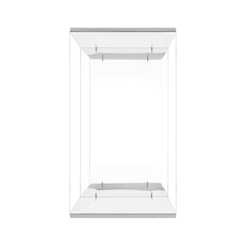 Crystal 22"W Rectangular Clear Acrylic 2 Tier Bookcase