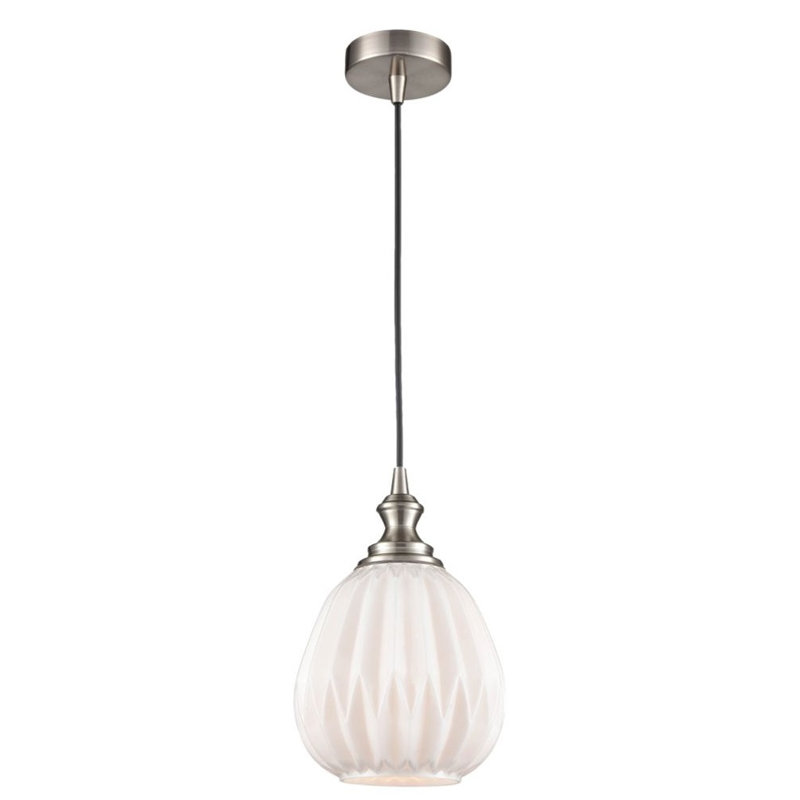 Komal 1 - Light Single Pendant, Black/Silver, White