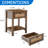 Rattan Nightstand With Drawer And Open Shelf, Boho Bedside Table, Cane Side Table For Bedroom & Living Room, Walnut-162539482-162539477