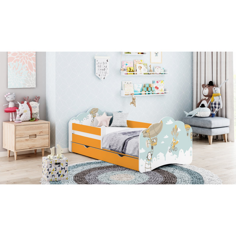 Essex Kids UK Toddler - DE 70 X 140 Cm with Drawers, Orange