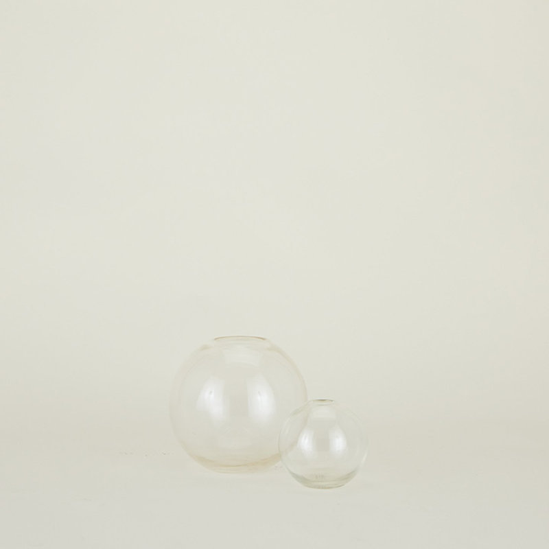 Aurora Clear Handblown Glass Sphere Table Vase