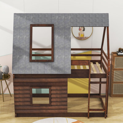 Swain Kids Twin Over Twin Bunk Bed
