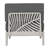 Trixie Collection GRS Recycled Plastic Leaf Modular Patio Sofa, Grey