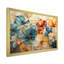 «Teal Orange Petal Mosaics II - Abstract Botanicals», art mural sur toile-270827916-325511204-306800430