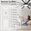 Ventilateur de plafond 72 pouces avec lumière et télécommande, grand ventilateur intérieur / extérieur avec télécommande, ventilateur à 10 pales pour patio