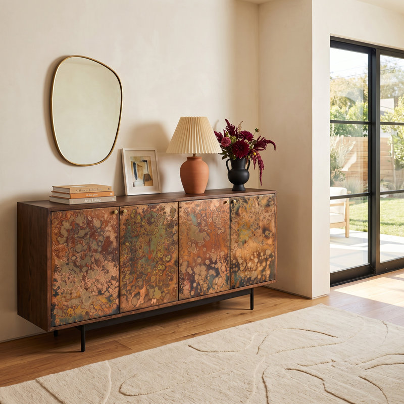Presidio 69" Wide Acacia Solid Wood Sideboard