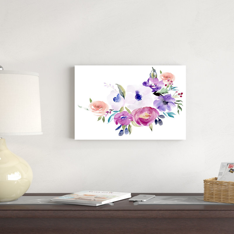 Anémone aquarelle I, H 12 po x l 18 po