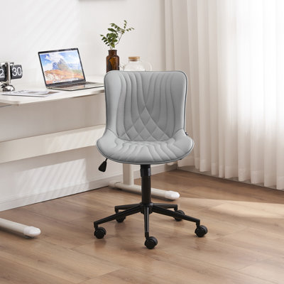 Brionni Upholstered Task Chair Swivel Executive Chair Faux Leather Office Chair with Wheels