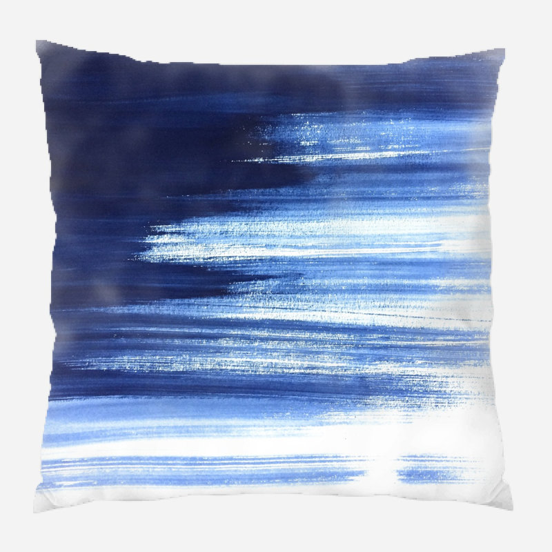 Coussin décoratif encre Rania, Microsuède, Intérieur