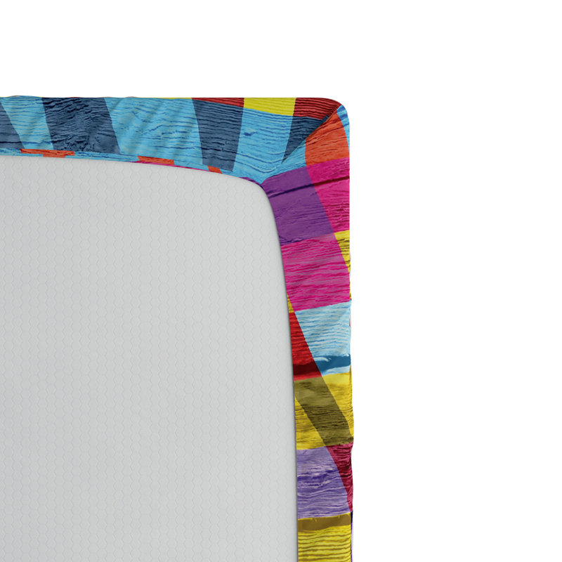 Microfiber Abstract Fitted Sheet, Full/Double Fitted Sheet, Pink