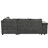 Grey L Shaped With Pull Out Function And Storage Sections Spacious Couch Bed - Fabric