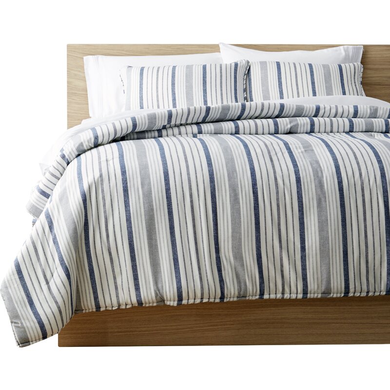 Birch Lane™ Brigitte Traditional Cotton Striped Comforter Set & Reviews ...