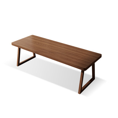Bureau rectangulaire en bois massif brun noisette