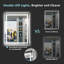 Miroir de meuble-lavabo à DEL avec fonction de mémoire, 3 températures de couleur et éclairage à intensité variable-533433607-534123065