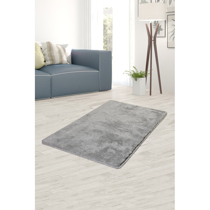 Premium 35.4-Inch Acrylic Carpet, Grey | 100% Acrylic with 0.7-1.2 in Pile Height | Antibacterial, Non-Slip Underside, Machine Washable | Durable Latex Underlay for Home & Office Decor, Stylish and Functional